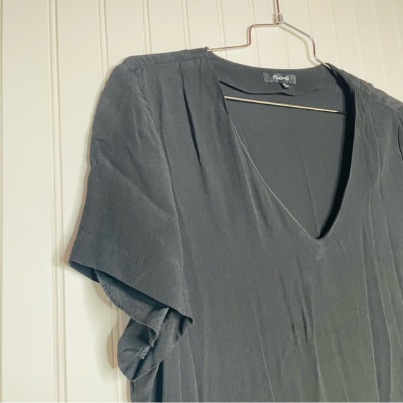 Madewell Side Button Detail Short Sleeve Dress - Picture 5 of 9